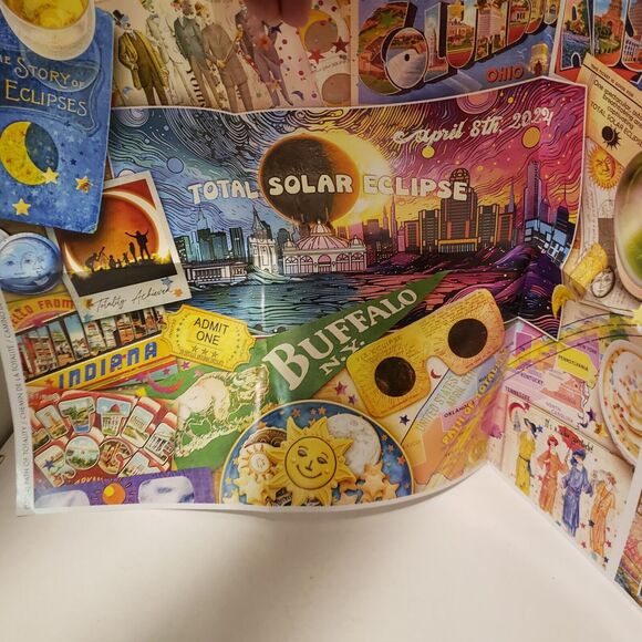 Lot 2  Puzzles 1000 piece each w/ Posters Path of Totality, One Quiet Morning - Picture 5 of 16